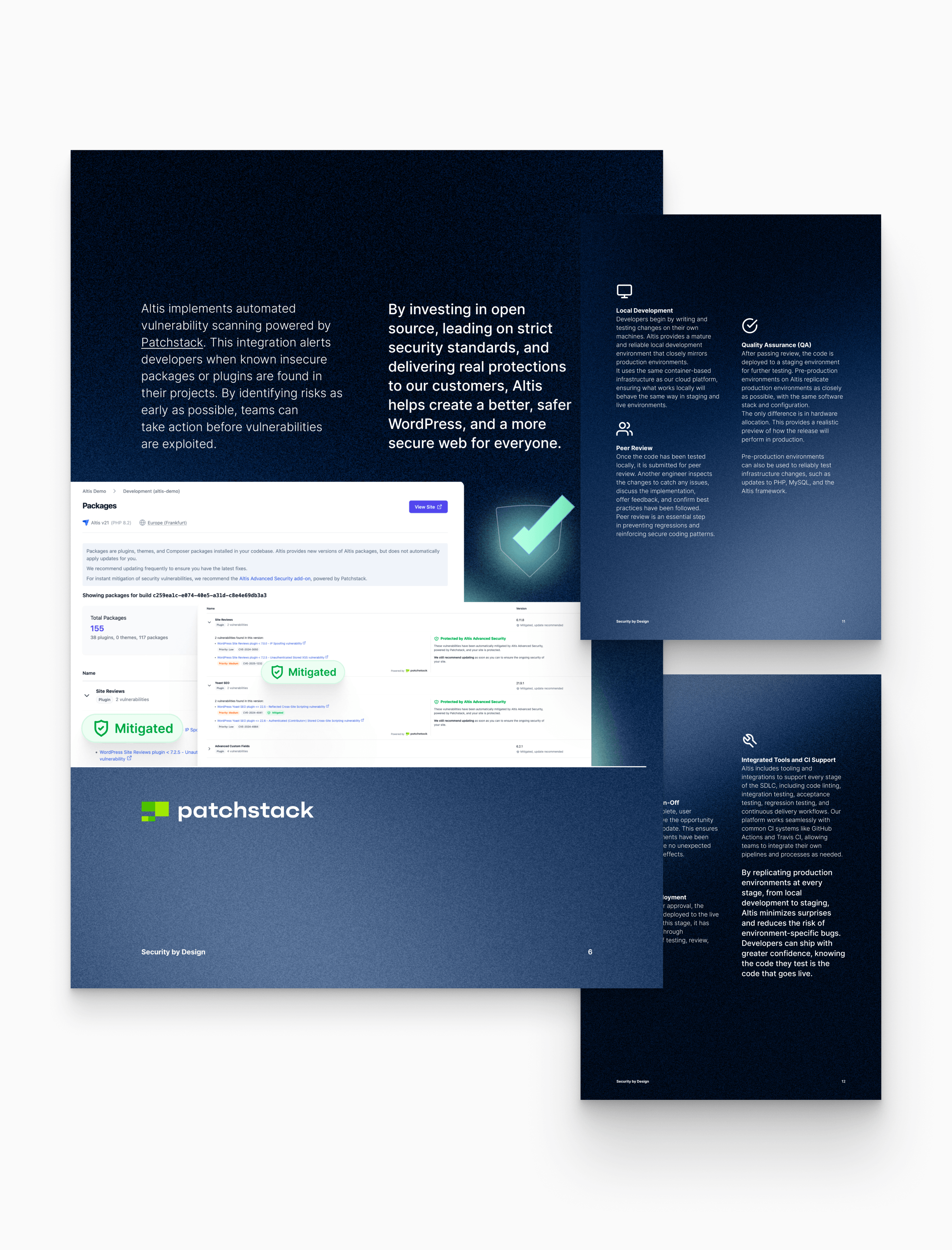 Preview of interior pages from Altis' enterprise security guide, Security by Design.