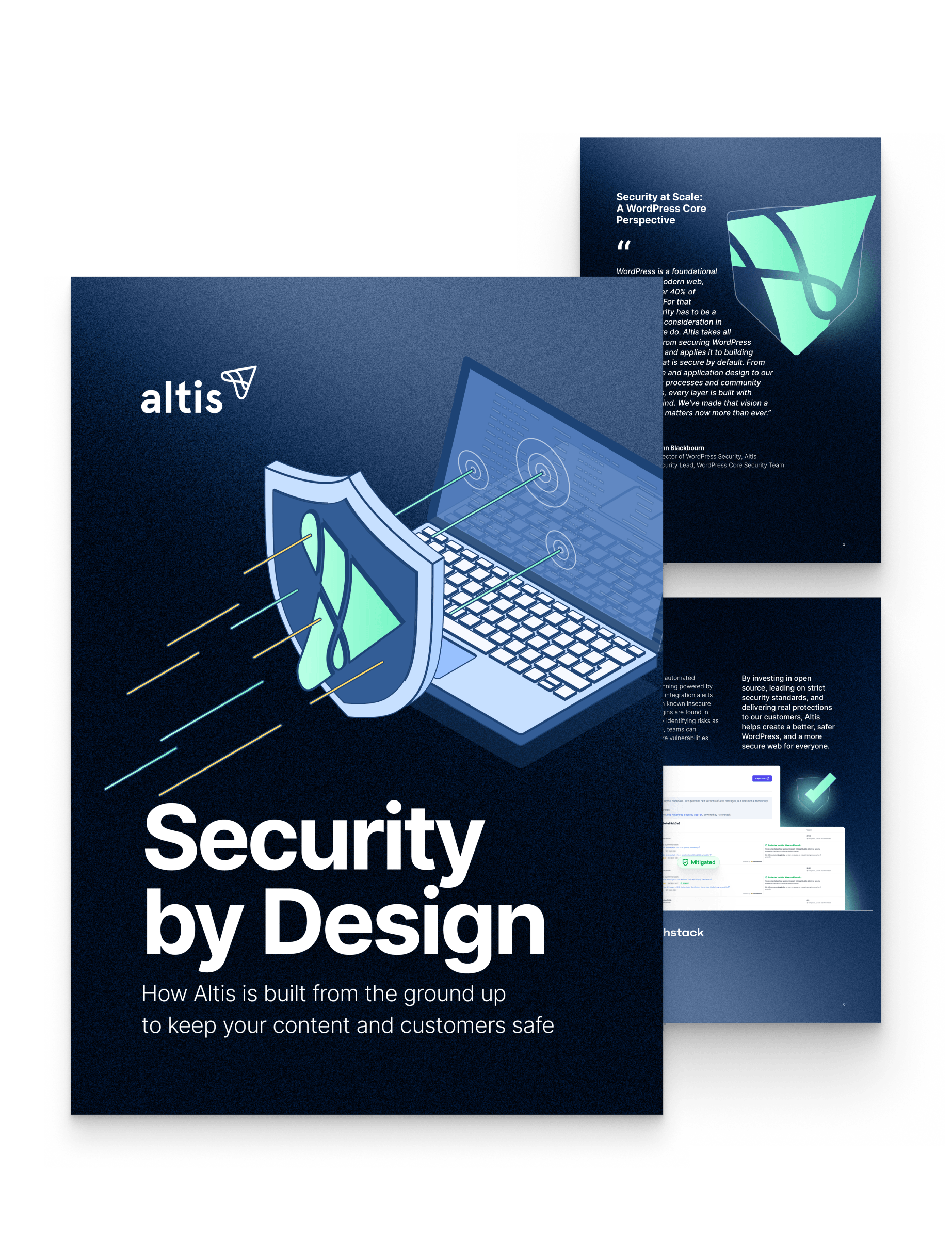 Front cover of Altis' enterprise security guide, Security by Design