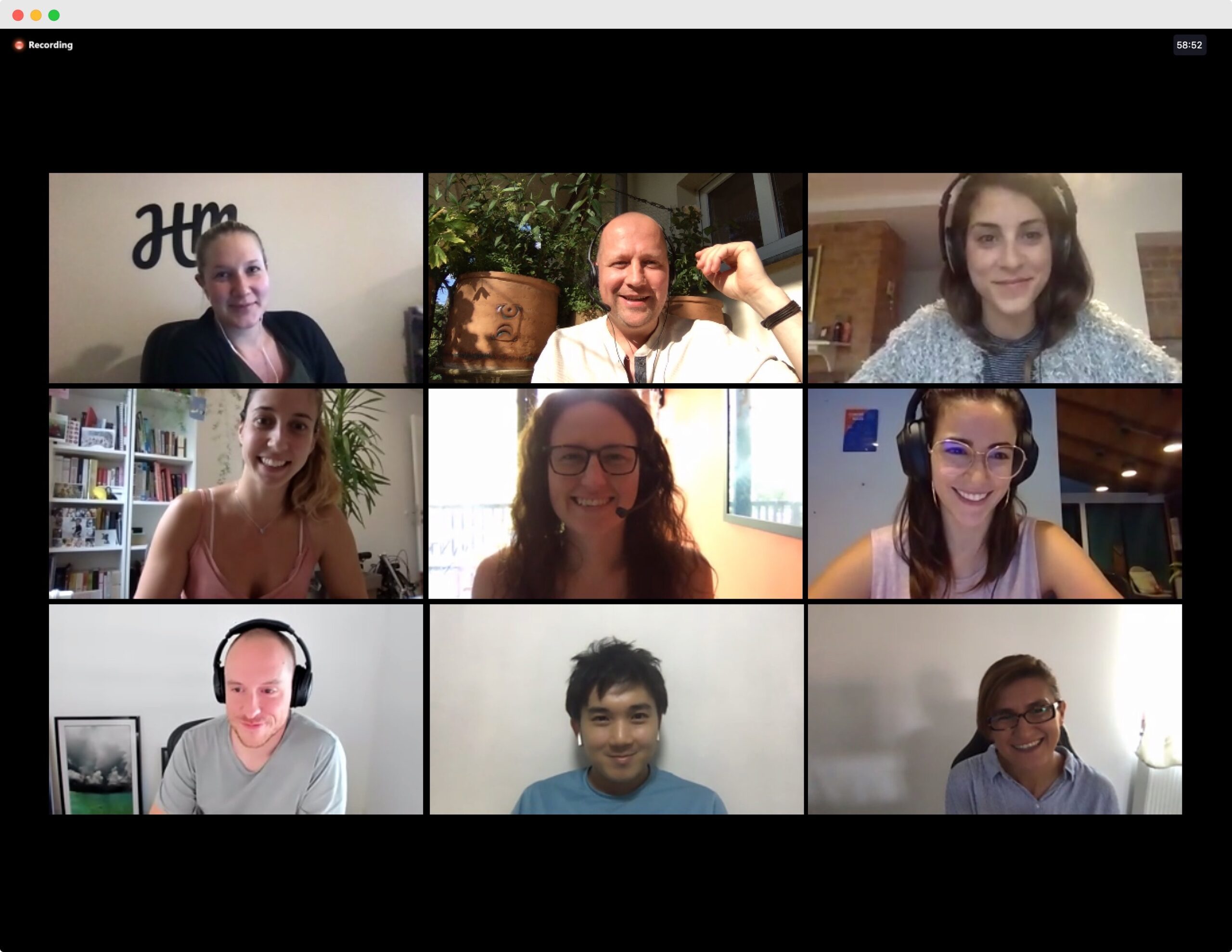 Human Made team members on a video call